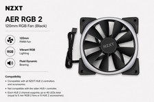 NZXT AER RGB 2 RGB Fluid Dynamic Bearing PWM 120mm Fan (Black)  | Ships from USA picture