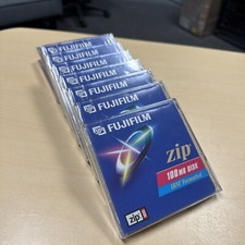 LOT OF 9 FUJIFILM ZIP IBM FORMATTED 100 MB DISK NEW SEALED picture