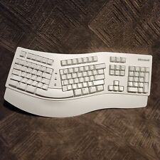 VTG EUC Microsoft Natural Keyboard - P/N 59758 PS2 - White - No Discoloration  picture