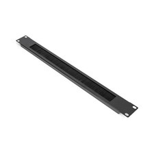Rocstor Y10E010-B1 1U RACK MOUNT BRUSH PANEL- BLK RACK CABLE MANAGEMENT - BLACK picture