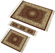 Oriental Rug Style Mouse Pad, W/ Free Matching Mini Carpet Coaster And Bookmark picture