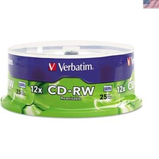 CD-RW 700MB 2X-12X Rewritable Media Disc - 25 Pack Spindle picture