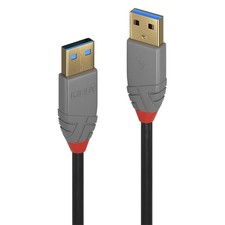 LINDY 36752Lindy 2m USB 3.2 Type A Cable, 5Gbps, Anthra Line,Black picture