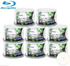 400 Pcs SmartBuy BD-R Blu-ray 6X 25GB White Inkjet Hub Printable Recordable Disc picture