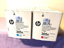 Genuine Lot of 2  HP 305A Cyan & Magenta Toner Cartridge CE411A/413A-New Sealed picture
