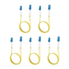 5 PCS OS2 Single Mode Fiber Patch Cable Lc to Lc 1M 3.28 Ft Duplex Yellow SMF picture