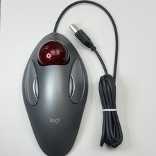 Logitech T-BC21 USB Trackman Marble Mouse Trackball Tested Working picture