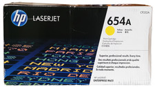 HP LaserJet 654A Yellow CF332A Toner Cartridge New Sealed With Open Box picture