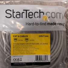 StarTech.com Cat6 UTP Ethernet Patch Cable 25ft Gray Snagless RJ45 M/M picture