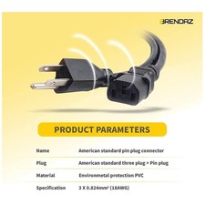 IEC 320 C13 to NEMA 5-15P Cord - 5 Pack picture