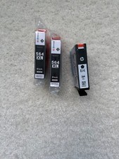 3 pack New 564 XL 564XL Black Ink Cartridges 2 GPC Image Compatible & 1 HP OEM picture