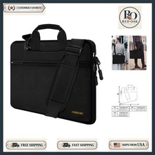 Compact Black Laptop Briefcase with Water Protection for 13-14 Inch Laptops picture