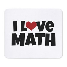 CafePress I Love Math Non-slip Rubber Mousepad, Gaming Mouse Pad (986644447) picture
