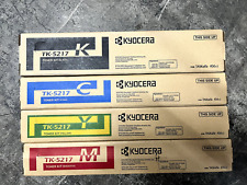 Genuine Set of 4 Kyocera TK5217C TK5217K TK5217M TK5217Y CMYK Toner Cartridges picture
