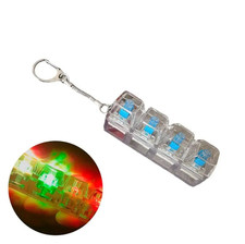 1pc 4-Key Mechanical Keyboard Tester Keychain LED Fidget Stress Relief Clicker picture