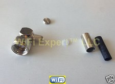 Right Angle F TV Male Crimp for RG58 RG142 RG400 LMR195 cable RF Connector USA picture
