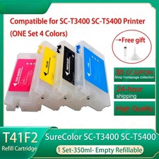 4x350ML T41F2-T41F5 Empty Cartridge with One Time Chip For Epson T3400 T5400 picture