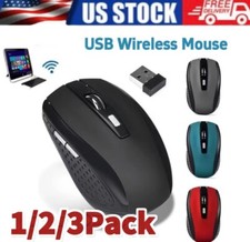 Wireless Optical Mouse Mice 2.4GHz USB Receiver For Laptop PC Computer DPI USA picture