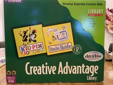 Vintage 1990s Creative Advantage Library CD-ROM – Kid Pix Studio & Writing picture