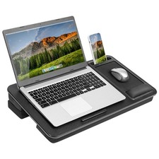 Extra Large Adjustable Lap Desk Fits 17.3 Inch Laptops Memory Foam Black 88108 picture