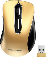 Memzuoix 2.4G Wireless Mouse, 1400 DPI Mobile Optical Cordless Mouse with USB Re picture