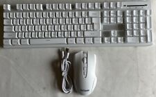 RedThunder K10 Wireless Gaming Keyboard & Mouse Combo RGB Backlit White picture