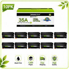 Black CB435A 35A Laser Toner Cartridge For HP LaserJet P1007 P1003 printer *10PK picture