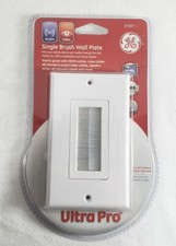 GE Ultra Pro Single Brush Wall Plate Model 87697 White  picture