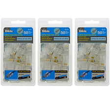 IDEAL 85-371 CAT5e Feed-Thru RJ-45 Modular Plug Connector Lot of 150 (3x 50 Pk) picture