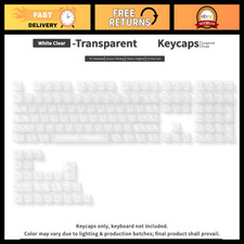 Trans-White-Blank Keycaps for Mechanical Keyboard - 132-Key Set, Clear Design picture