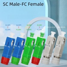 SC Male to FC Female UPC APC SM MM Hybrid Fiber Optic Adapter Optic Converter picture
