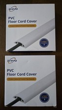 2 Pack 4ft PVC Floor Cord Cover Protect Cables Prevent Trips Zhiyo White Small picture