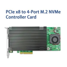 PCIe 3.0 x8  to 4 xM.2 SSD NVMe  Switch    Adapter     Switch Card with heatsink picture