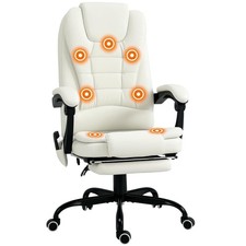 Office Chair 7 Point Vibrating Massage High Back White 921-342V81WT Vinsetto picture
