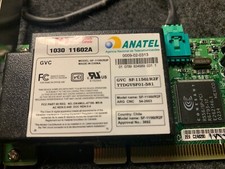 Anatel Dell 8F217 GVC SF-1156/R2F Internal 56K PCI Modem w/ cable picture