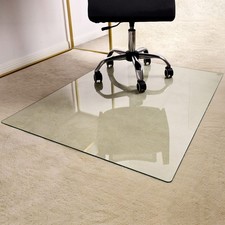 Office Chair Mat Tempered Glass 36 x46 Carpet Floor Protection GLSLAND picture