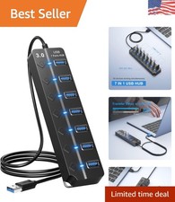 Effortless USB Connectivity - 7 Port Hub with Individual Lights and Fast Speed picture