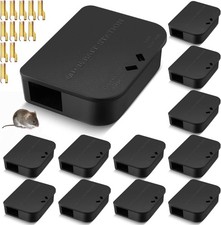 12 Pcs Mouse Stations with Keys Traps, Mouse Stations Indoor and Outdoor Designe picture