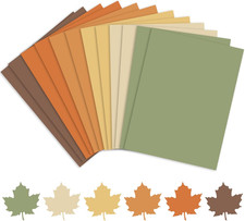 60 Sheets Boho Fall Colors Card Stock Paper Assorted Orange Green Brown Yellow C picture