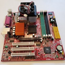 Micro-Star MS-6738 Motherboard N1996 with Fan many switches connectors picture