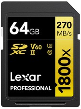 Japan NEW Lexar Professional 1800x SDXC 64GB UHS-II U3 V60 LSD064-1800X picture