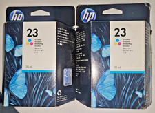 Two (2) Genuine HP 23 Tri-Color Ink Cartridges Expired; NEW picture