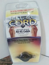 Ultra Retractable Cord Retractable Network RJ-45 Cable 50 Inch 10/100 Ethernet picture