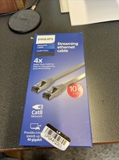 Philips Cat8 Network Cable 40GPS 10ft Cat 8-Streaming Gaming-Gray - Open Box picture