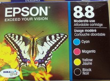 4 GENUINE EPSON 88 INKS T0881 Black & Color T0882-T0884_TO88_CX4400/7400/NX100 picture