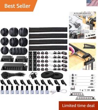 Ultimate 192 PCS Cable Organizer Set with Sleeves, Clips & Ties for Clean Spaces picture