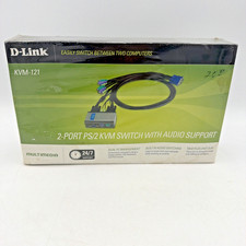 D-Link KVM-121 2-Ports External KVM Switch Control Multiple Computers NEW SEALED picture