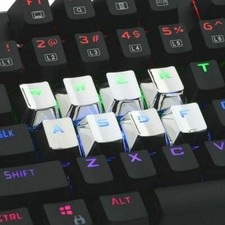 WASD Electroplat Keycaps For Cherry MX Mechanical Keyboard 12KEY With Key Puller picture
