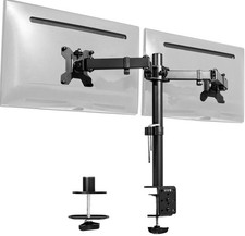 VIVO Black Dual Monitor Desk Mount Adjustable Stand, Fits Screens up to 30