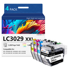 4Pack(KCMY) Super High Yield Ink Cartridge LC3029XXL, Compatible for MFC-J5830DW picture